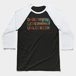 New Dad Level Unlocked Gaming Gamer dad Baseball T-Shirt